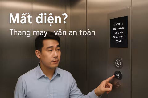 Khi mất điện thang máy sẽ hoạt động thế nào?